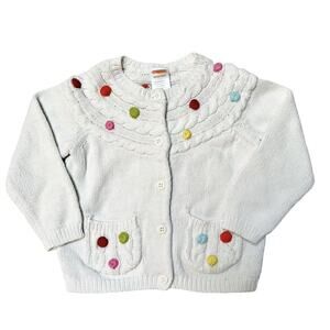 Gymboree Pom Knit Cardigan Sweater Size 18-24m